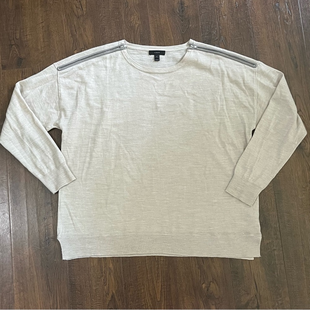 J. Crew Zip Shoulder Sweater